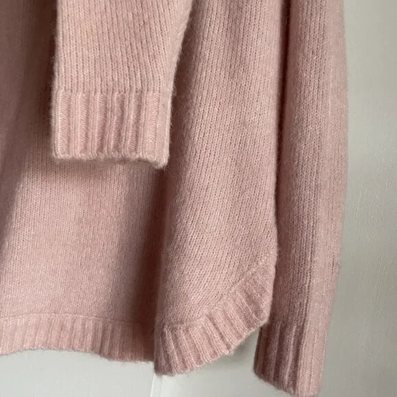 BODEN Fluffy Side Button Jumper Crew Neck Sweater Size 6 Pink Peach - Picture 7 of 16